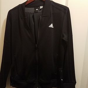 Size M. All Black Adidas Tracksuit set women.